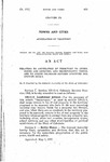 Relating to Annexation of Territory to Cities, Cities and Counties, and Incorporated Towns, and to Amend Colorado Revised Statutes 1953, Section 139-11-8.