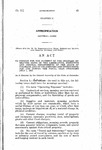 To Provide for the Payment of the Ordinary Operating Costs of the Legislative, Executive and Judicial Departments of the State of Colorado, and of Its Agencies and Institutions, for and During the Fiscal Year Beginning July 1, 1958.