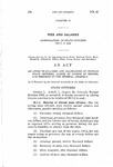 Relating to Salaries and Allowances of Certain State Officers, Judges of Courts of Record, and Members of the General Assembly.