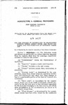 For the Purpose of Controlling or Eradicating Noxious Weeds, Insect Pests, and Plant Diseases, and the Formation of Districts Therefor