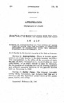 Making an Appropriation to the Office of Secretary of State, for the Payment of Expenses Incurred in Connection With the General Election Held November 8, 1960.