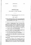 Making Appropriations to the State Department of Public Welfare for the Administration of Public Welfare Services during the Fiscal Year Beginning July 1, 1962.