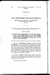 Validating the Incorporation of Water, Sanitation, Fire Protection, Police Protection, Safety Protection, Mosquito Control, Street Improvement, Television Relay and Translator, and Metropolitan Districts and the Bonds of Such Districts.