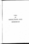 Table of Resolutions and Memorials