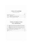 Table of Chapters and Table of Resolutions and Memorials