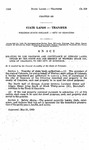 Relating to the Transfer and Conveyance of Certain Lands, Owned by the State for the Benefit of Western State College of Colorado, to the City of Gunnison.