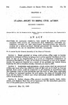 Granting to Alfonso Cordova the Right to Bring an Action Against the State of Colorado for Personal Injuries Allegedly Caused by the Negligent Installation or Maintenance of a Right-of-way Fence Adjacent to United States Highway NO. 285 in Chaffee County, Colorado.