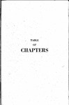 Table of Chapters