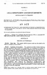 Authorizing the Creation and Operation of Service Authorities Pursuant to Section 17 of Article XIV of the Constitution of the State of Colorado.