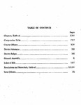 Table of Contents