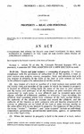 Concerning the Power of Trusts and Joint Ventures to Deal With Interests in Property in the Name of the Entity Upon Filing of Appropriate Affidavits.