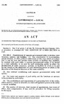 Authorizing the Establishment of Water Authorities.