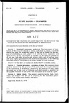 Concerning the Transfer of Lands Held for the Benefit of the State of Colorado by the Department of Institutions