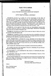 Executive Order - Proclamation - Call for Second Extraordinary Session of the Fifty-First General Assembly