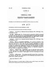 Concerning the Colorado Criminal Code