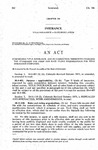 Concerning Title Insurance, and in Connection Therewith Changing the Standards for From and Rate Filing Requirements for Title Insurance Companies.