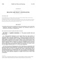 Concerning the Creation of a Reproductive Health Care Program, and, in Connection Therewith, Providing Contraceptive Methods and Counseling Services to Participants and Making an Appropriation. by Colorado General Assembly