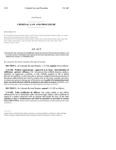 Concerning the Adoption of the 2021 Recommendations of the Colorado Criminal and Juvenile Justice Commission Regarding Sentencing for Offenses, and, in Connection Therewith, Making an Appropriation. by Colorado General Assembly