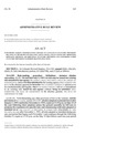 Concerning Making Nonsubstantive Changes to Language in Statutory Provisions Relating to the Review of Executive Agency Rules, and, in Connection Therewith, Repealing Obsolete and Redundant Statutory Provisions and Conforming Other Statutory Provisions to Modern Drafting Practices