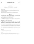 Concerning Allowing a Child Reasonable Independence to Engage in Activities Without Finding That the Child Is Abused or Neglected by Colorado General Assembly