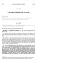 Concerning Amending the Appeals Procedures in Dependency and Neglect Cases to Minimize Delay in Achieving Permanency for Children by Colorado General Assembly