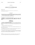 Concerning Adopting Clean-Up Provisions to Senate Bill 21-271 Which Enacted the 2021 Recommendations of the Colorado Commission on Criminal and Juvenile Justice, and, in Connection Therewith, Making an Appropriation by Colorado General Assembly