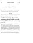 Concerning Increasing Access to Assistance for Victims by Providing Immunity From Prosecution for the Offense of Prostitution in Specific Circumstances