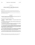Concerning An Increase In The Number Of Residential Behavioral Health Beds And In Connection Therewith by Colorado General Assembly