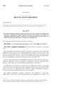 Concerning Emergency Medical Services In The State And In Connection Therewith Creating An Emergency Medical Services System Sustainability Task Force And by Colorado General Assembly