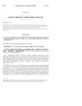 Concerning A Feasibility Study To Determine Pathways To Behavioral Health Care For People With Serious Mental Illness And In Connection Therewith by Colorado General Assembly
