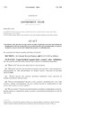 Concerning The Creation Of The Urgent Incident Response Fund For The Purpose Of Reimbursing Certain Governmental Entities For The Costs Of Responding To Urgent Incidents  And