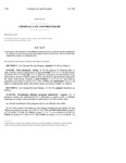 Concerning The Adoption Of The   Recommendations Of The  Olorado Commission On Criminal And Juvenile Justice Regarding Felony Sentencing