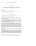 Concerning Consumer Protection In Certain Credit Transactions