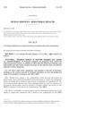Concerning Improved Outcomes For Persons With Behavioral Health Disorders