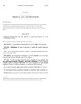 Concerning Specifications For The Offense Of Aggravated Cruelty To A Law Enforcement Animal