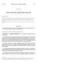 Concerning The Creation Of The School Based Mental Health Support Program  And In Connection Therewith