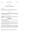 Concerning Measures To Improve Sustainability Services Through The Department Of Public Health And Environment  And  In Connection Therewith
