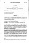 Concerning Administration of the Children's Basic Health Care Plan, and, in Connection Therewith, Placing the Rule-Making Authority with the Medical Services Board and Placing the Administrative Oversight with the Department of Health Care Policy and Financing and Authorizing and Studying Several Administrative Changes, and Making an Appropriation in Connection Therewith.