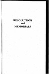 Resolutions and Memorials