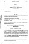 Concerning a Nonsubstantive Recodification of Statutes Relating to the Powers of the Department of Public Health and Environment.