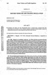 Concerning the Repeal of the Requirement that a Person File a Report with the Department of Revenue After a Motor Vehicle Accident if Such Person Failed to Demonstrate Financial Responsibility for the Motor Vehicle.