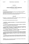 Concerning an Outcome-Based Supported Employment System for Persons with Disabilities, Including Developmental Disabilities.