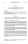 Concerning Improving the Well-Being of Children in the Foster Care System by Improving the Ability of Birth Siblings to Maintain Long-Term Connections.