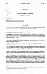 Concerning the Authority of the Secretary of State in Connection with the Regulation of Lobbyists, and Making an Appropriation Therefor.