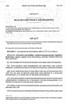 Concerning Achieving Efficiencies in the Medicaid Long-Term Care Program Through Greater Utilization of Alternative Care Facilities.