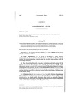 Concerning the Reinvestment of Unused Governmental Moneys Held by a Financial Institution that are In Excess of the Amount Insured by the Federal Deposit Insurance Corporation in Accounts of Other Financial Institutions.