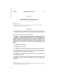 Concerning Implementation of Recommendations of the Committee on Legal Services in Connection with Legislative Review of Rules and Regulations of State Agencies.