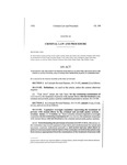 Concerning the Treatment of Persons with Mental Illness Who are Involved in the Criminal Justice Systems, and, in Connection Therewith, Making an Appropriation.