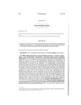 Concerning Authorization for the High-Performance Transportation Enterprise to Deposit Money Received as a Loan from the State Highway Fund to a Separate Account Within the Statewide Transportation Enterprise Special Revenue Fund.