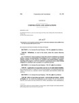 Concerning Laws Governing Limited Liability Companies Codified in Article 80 of Title 7 of the Colorado Revised Statutes.